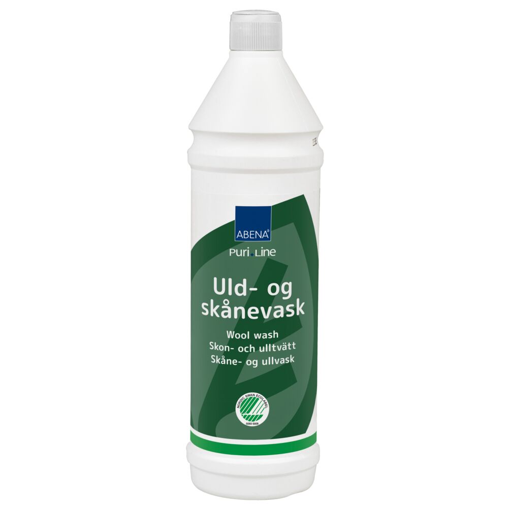 Tøyvask, ABENA Puri-Line, 1 l, flytende, ull- og skånevask, uten farge og parfyme