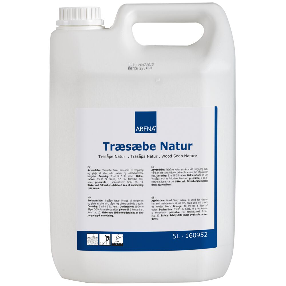 Tregulvsåpe, ABENA, 5 l, natur