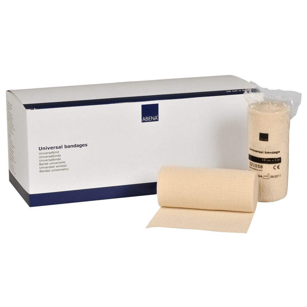 Universal støtteforbinding, ABENA, 4m x 10cm, off-white, usteril, flergangs