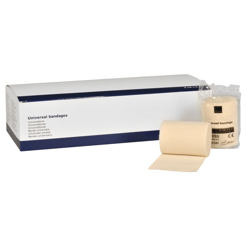 Universal støtteforbinding, ABENA, 4m x 6cm, off-white, usteril, flergangs