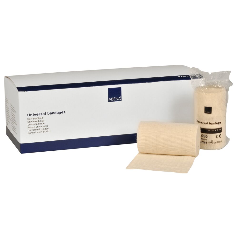 Universal støtteforbinding, ABENA, 4m x 8cm, off-white