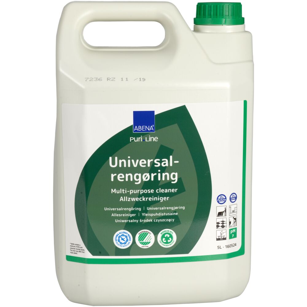 Universalrengjøring, ABENA Puri-Line, 5 l, uten farge og parfyme