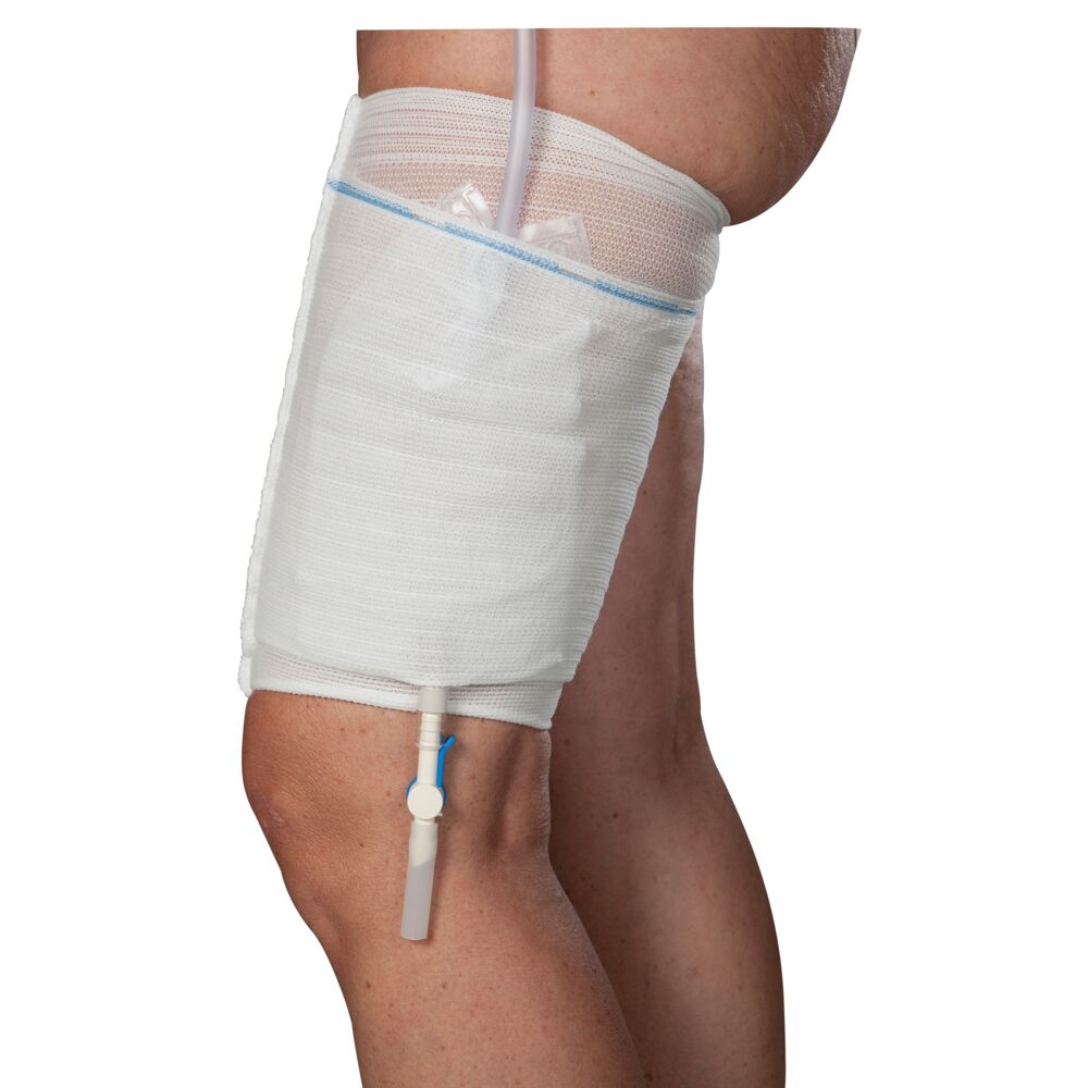 Urinposeholder, CarePocket Premium, M, blå