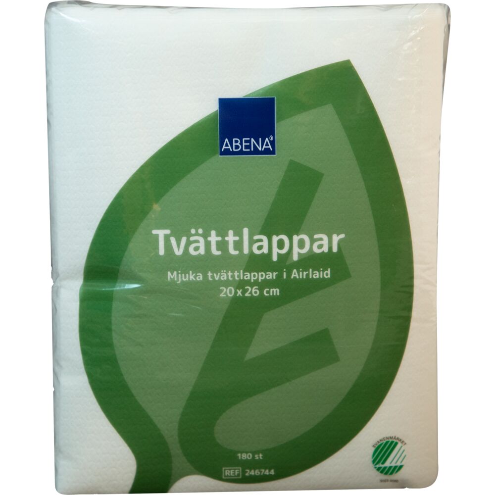 Vaskeklut, papir, ABENA, 26x20cm, 1-lags, hvit, airlaid