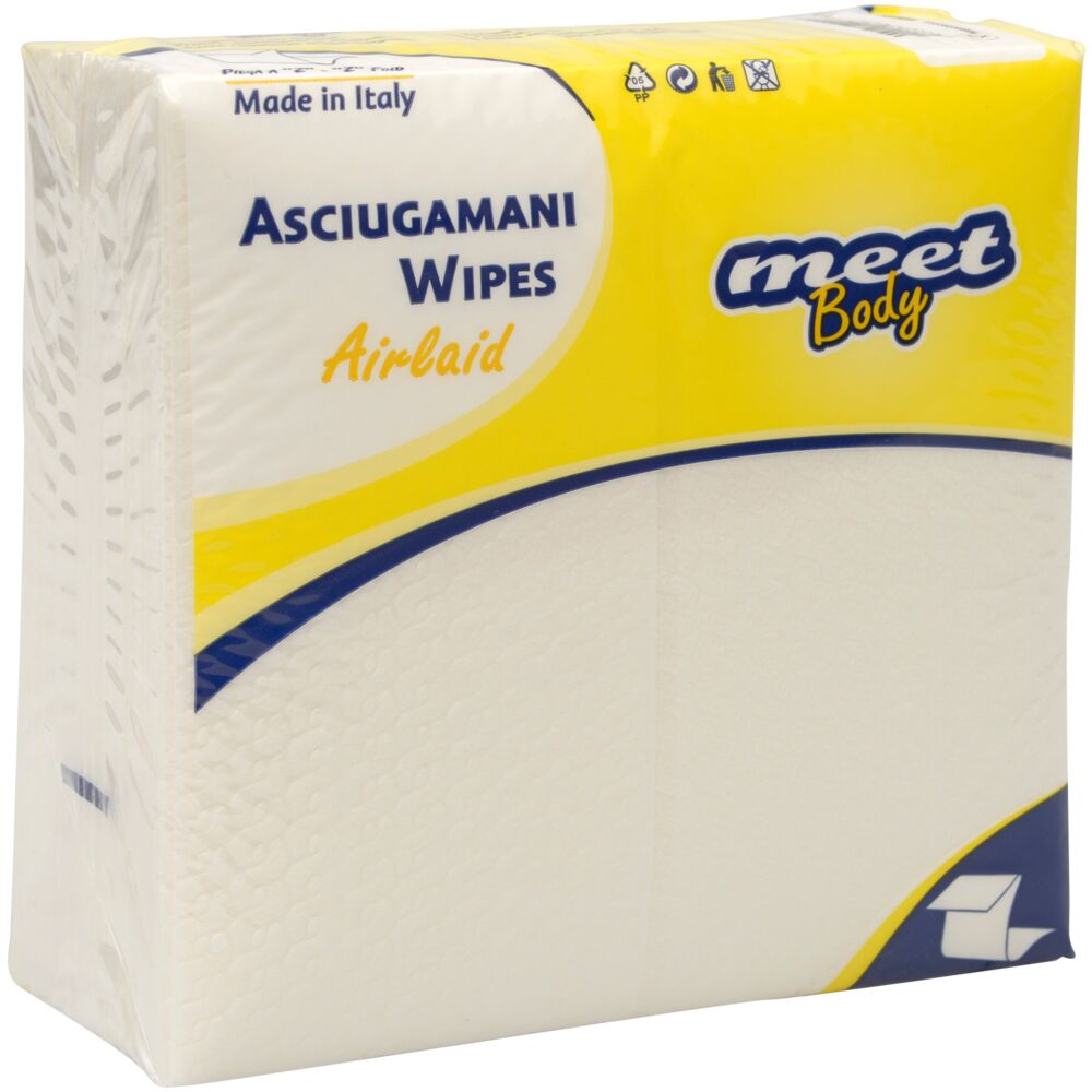 Vaskeklut, papir, Meet, 30x30cm, hvit, airlaid, Z-fold, Classic/Super Soft